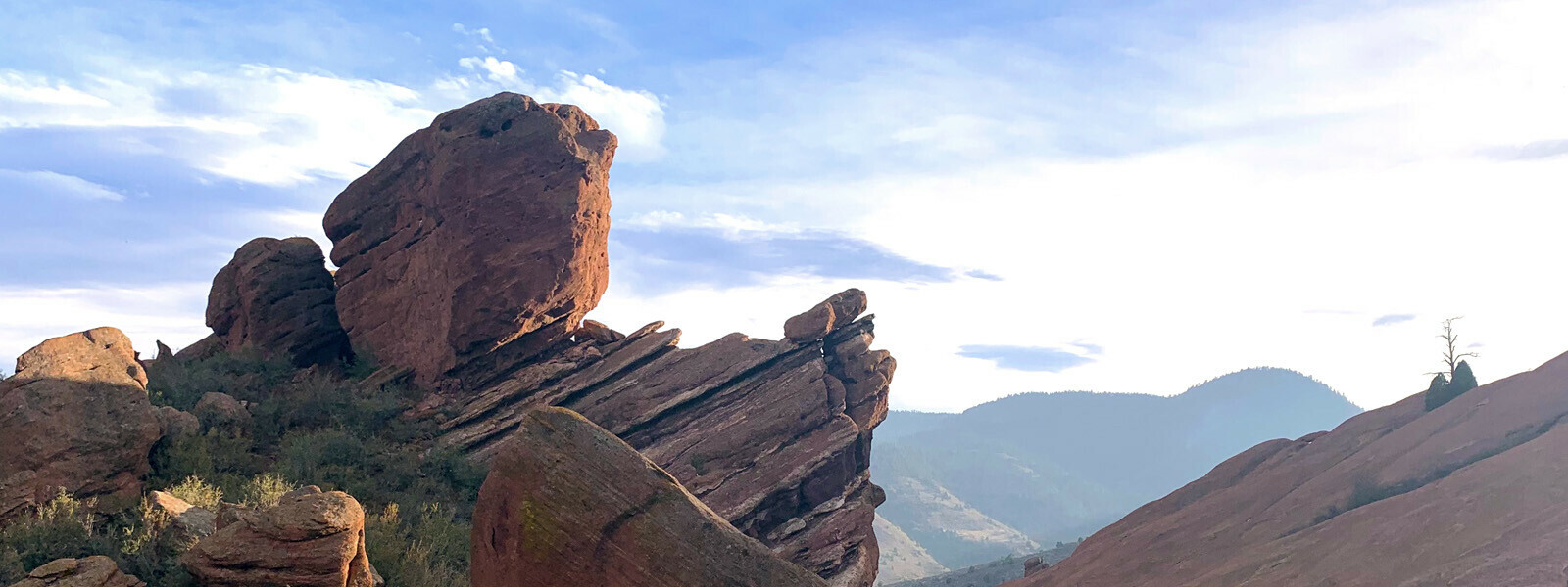 Beautiful rock formations at Red Rocks Park in Colorado.