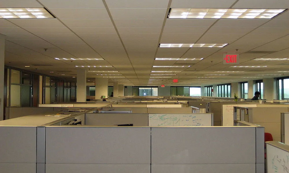 A labyrinth of soul-crushing beige cubicles